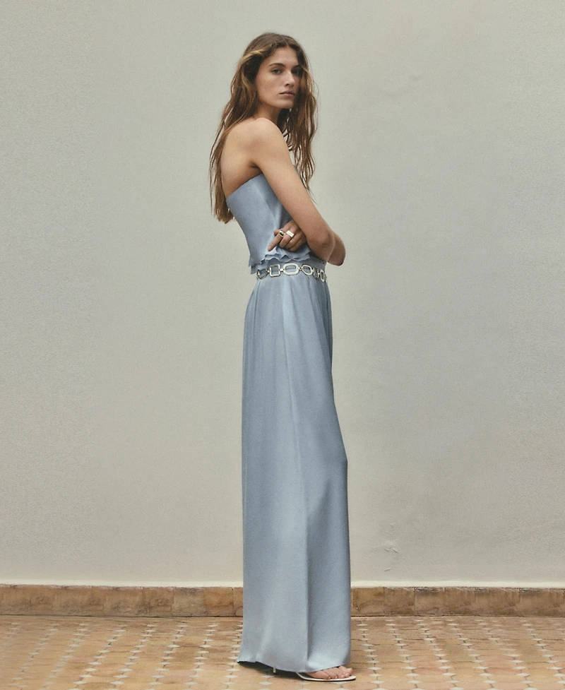 Mango Women's High-Rise Wide Leg Pants