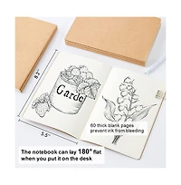 Gnuadz Unlined Paper Notebooks Blank Journal Sketchbook