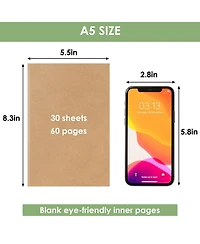 Gnuadz Blank Notebooks A5 Sketchbook Journals Drawing Pad Junk Journal