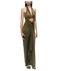 Nocturne Women's Cut-Out Halter Maxi Dress