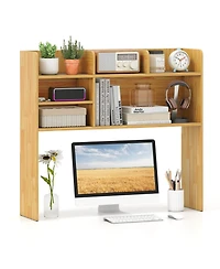 Gymax 3-Tier Desktop Bookshelf with 6 Shelves Desk Organizer for Computer Desk