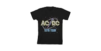 Ac/Dc Boys Acdc 1978 World Tour Pop Art Logo Crew Neck Short Sleeve Black T-shirt-Small