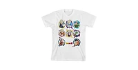 Dragon Ball Z Boys Character Circles Crew Neck Short Sleeve White T-shirt-xl