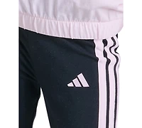 adidas Girls' 2T-6X Long-Sleeve Sweatshirt and Pants, 2-Piece Set