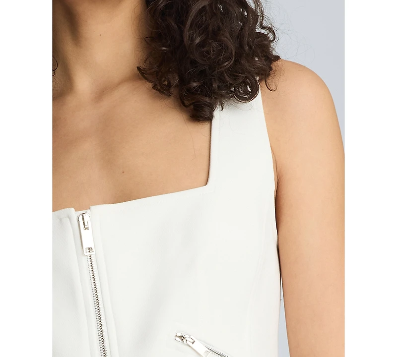 Kenneth Cole Women's Fitted Square Neck Bodice Top