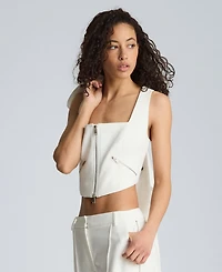 Kenneth Cole Women's Fitted Square Neck Bodice Top