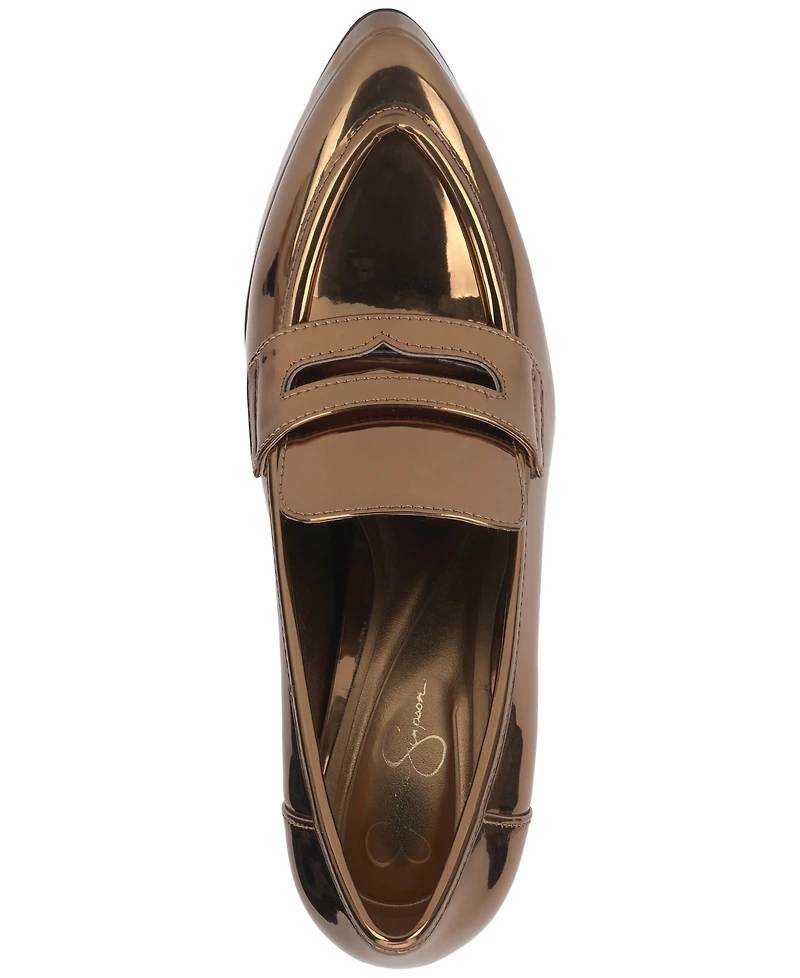 Jessica Simpson Women's Nanelie Pointed Toe High-Heel Platform Loafers
