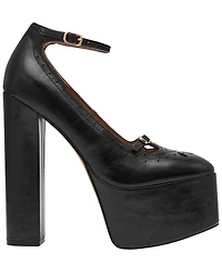 Steve Madden Women's Saxon High Platform Brogue Block Heel Pumps