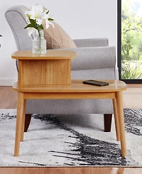 Convenience Concepts 15.75" Wood Maxwell Mid-Century 2-Tier Chairside End Table