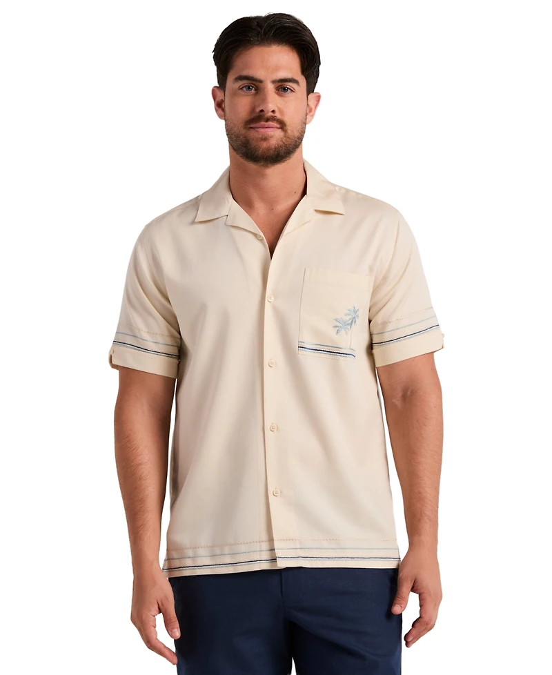 Cubavera Men's Short-Sleeve Camp Collar Shirt