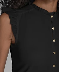 Bcbg Women's Sleeveless Button Down Blouse