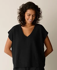 Eileen Fisher Women's V-Neck Cap-Sleeve Sweater