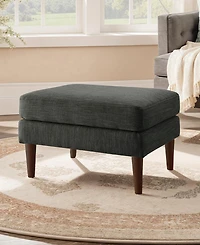 Convenience Concepts 27" Faux Linen Marlow Mid Century Ottoman
