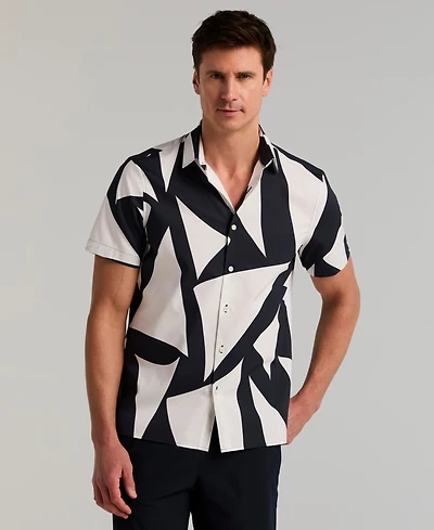 Perry Ellis Men's Sail Print Short Sleeve Shirt