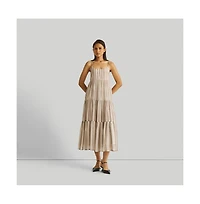 Reistor Women's Strappy Tiered Maxi Dress