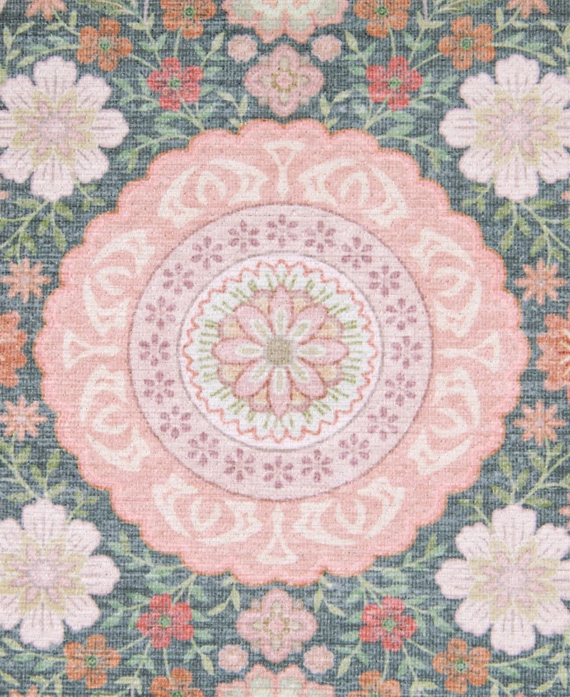 Laura Ashley Printed Chenille Victora Medallion 2-Pc. Rug Set