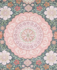 Laura Ashley Printed Chenille Victora Medallion 2-Pc. Rug Set