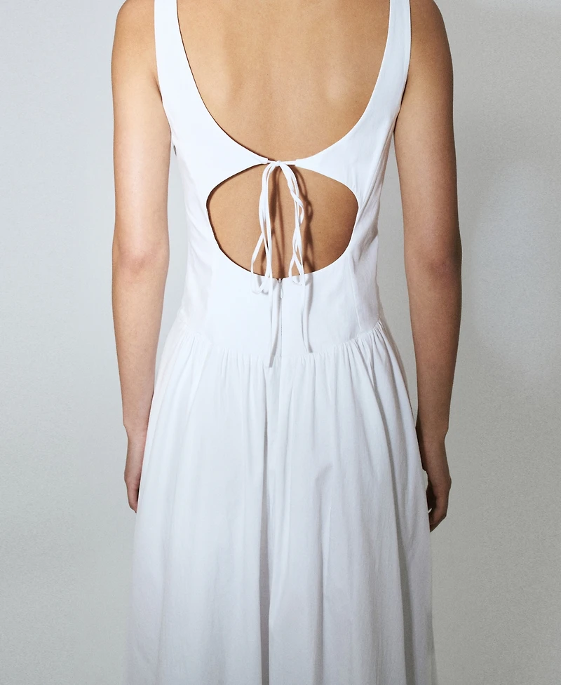Mango Women's Open-Back Corset Dress