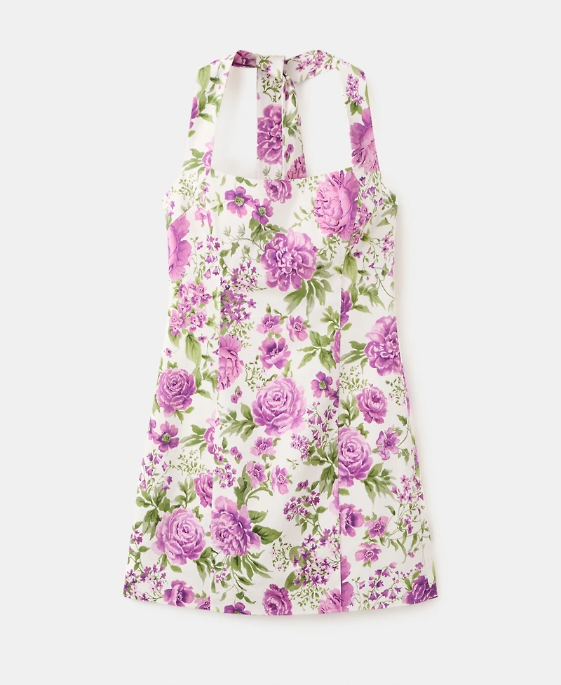 Mango Women's Floral Print Halter Dress