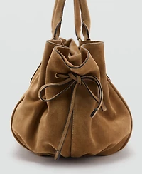 Mango Women's Suede Shoulder Bag