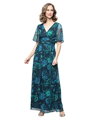 Sl Fashions Women's V-Neck Maxi Dress