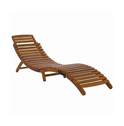 Augusta Home Fanty Folding Sunlounger