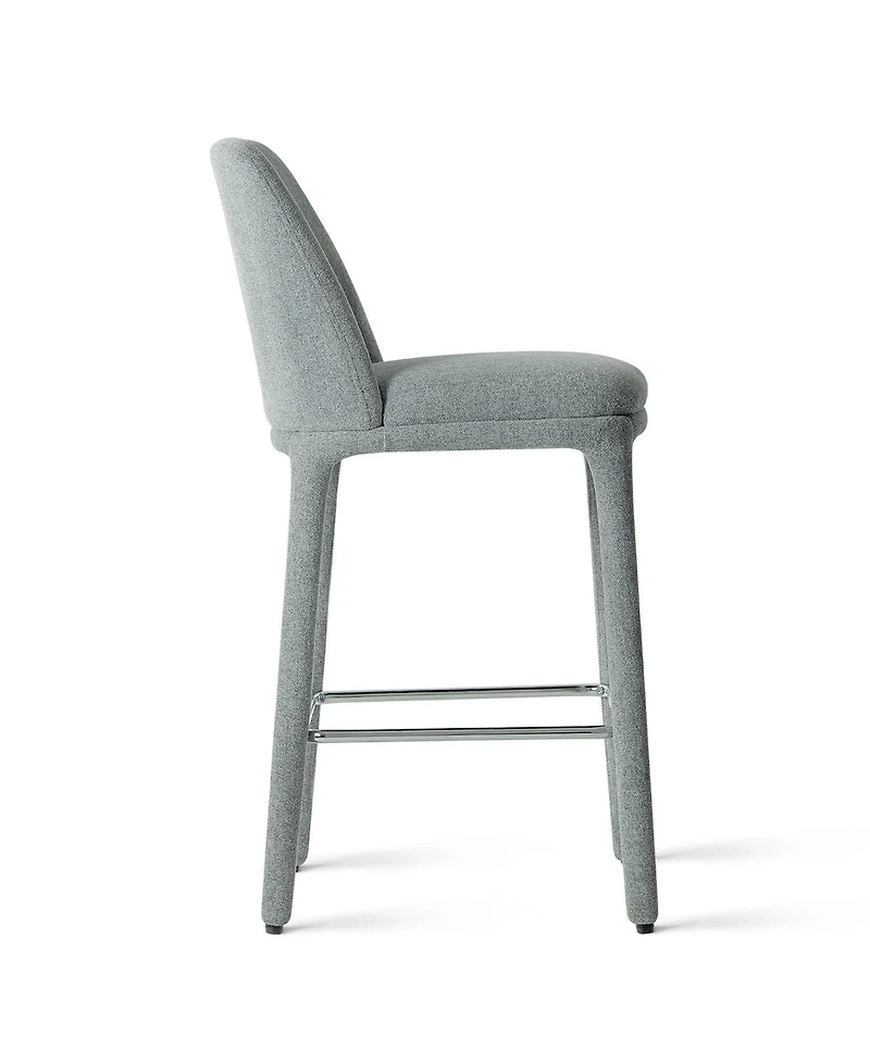 Maison Boucle Set of 3 Counter Height Stools With Back, 26.5" Seat