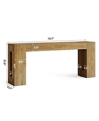 Tribesigns 79-Inch Extra Long Console Tables for Entryway, Farmhouse Narrow Sofa Table Behind Couch with Thick Legs, Wooden Entryway Accent Furniture