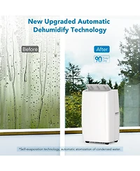 Xo 14,000 Btu Portable Air Conditioner with Cooling, Dehumidification and Fan, Led Touch Panel, Remote and Window Kit