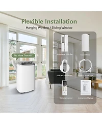 Xo 14,000 Btu Portable Air Conditioner with 3-in-1 Cooling, Dehumidifier and Fan, Quiet Sleep Mode, Remote and Dual Exhaust