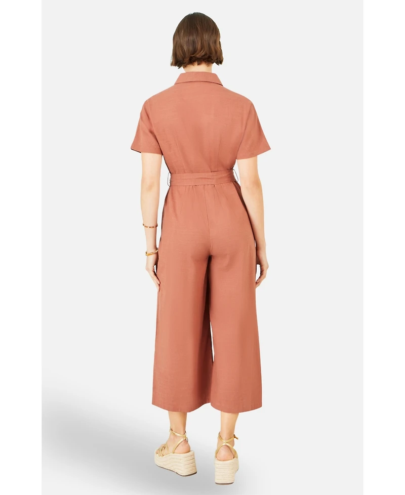 Yumi Women's Utility Relaxed Fit Jumpsuit