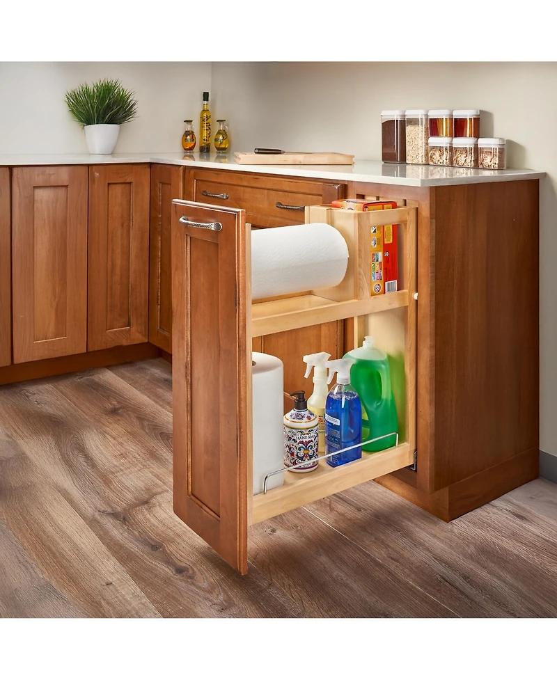 Rev-a-Shelf Paper Towel Pullout Cabinet Organizer w/ Soft-Close, 448PTH-bcsc-6C