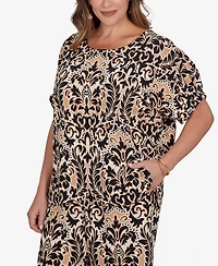 Ruby Rd. Plus Damask Textured T-Shirt