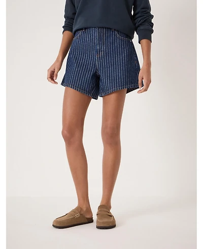 Hush Women's Essential Denim Striped Shorts