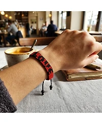 Love Hand Beaded Bracelet | Red and Black Glass Beads