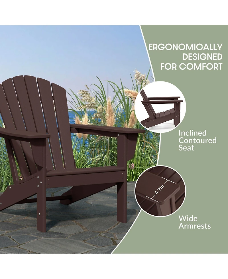 WestinTrends 12 Piece Set Outdoor Adirondack Chair With Ottoman Side Table