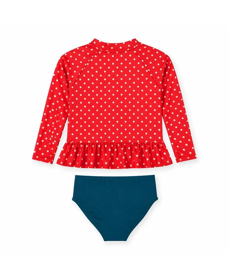 Florence Eiseman Little Girls Polka Dot Rashguard Swimsuit