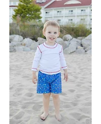 Florence Eiseman Little Boys Fishing Lure Print Swim Trunk