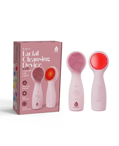 3-in-1 Sonic Facial Cleanser with Heated Jade and 7-Color Led Light Therapy