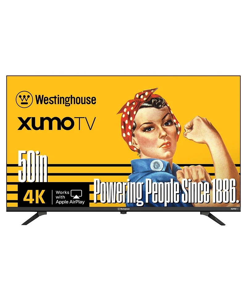 Westinghouse 50" 4K Uhd Xumo Smart Tv w/ Dolby Vision, Apple AirPlay & HDR10