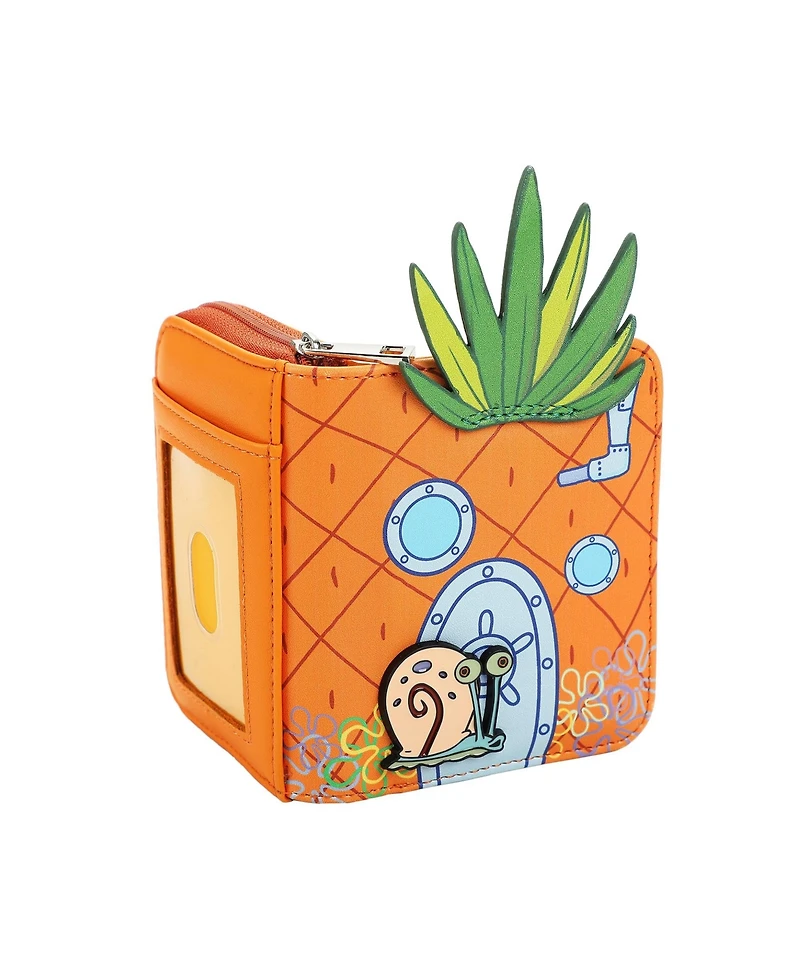 Spongebob Squarepants Pineapple House 4.5" Women's Zip Around Card Wallet