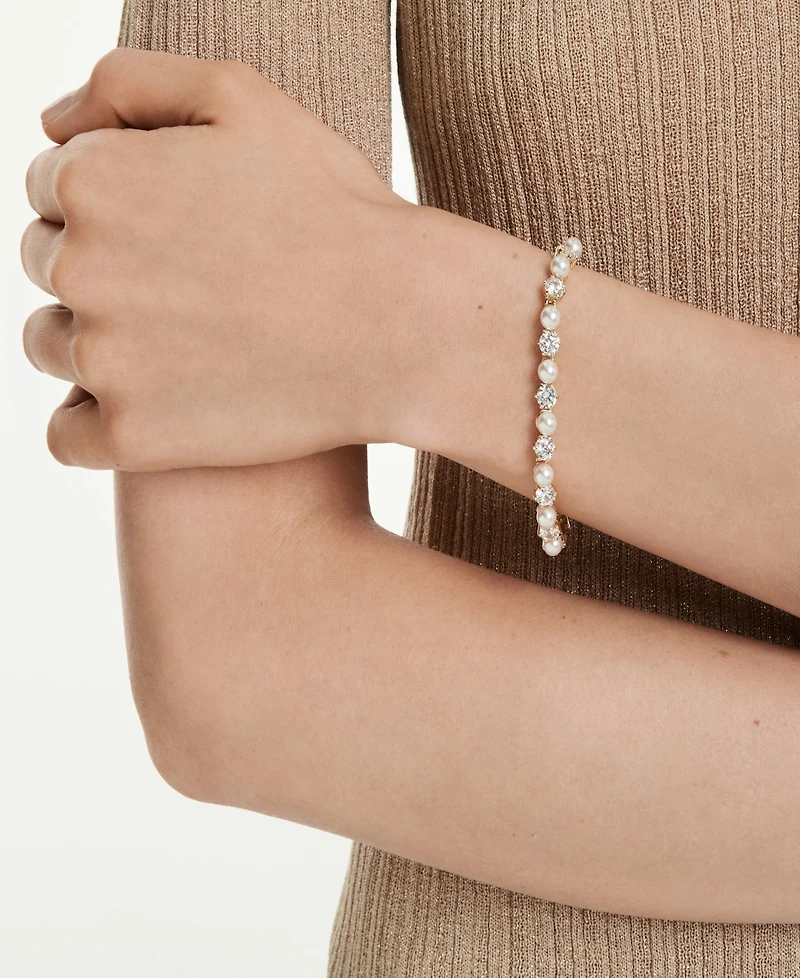 Swarovski Gold-Tone Plated Tennis Bracelet
