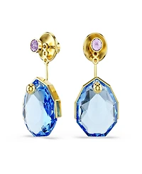 Swarovski Gold-Tone Plated Ice Blue Gema Earrings