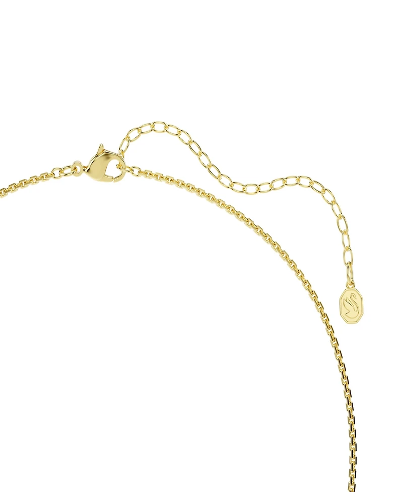 Swarovski Gold-Tone Plated Spiraling Pendant Necklace