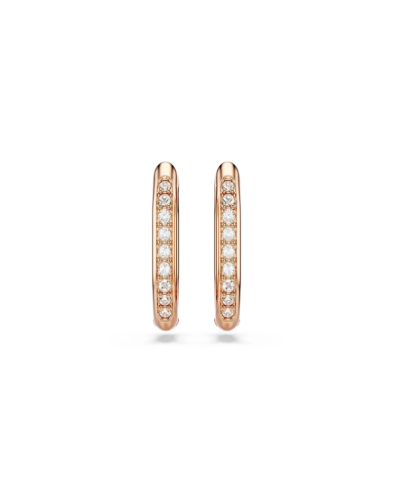 Swarovski Rose Gold-Tone Geometric Hoop Earrings