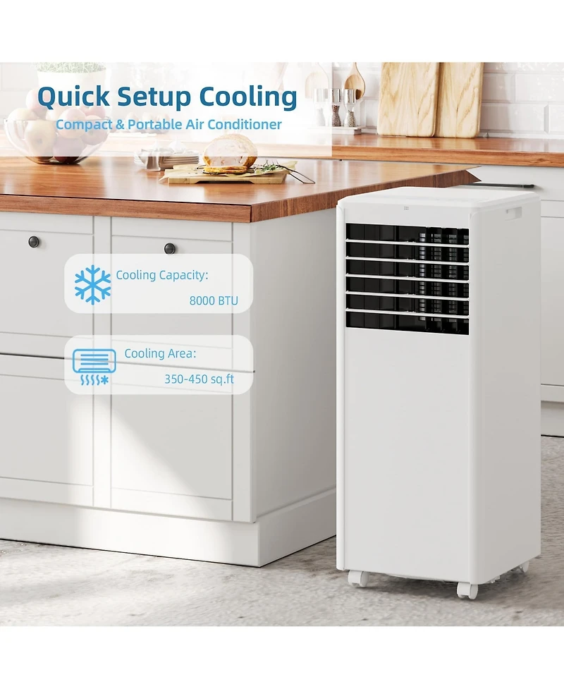 Xo 8000 Btu Portable Air Conditioner with Remote, 3-in-1 Cooling