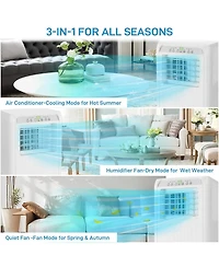 Xo 10000 Btu Portable Air Conditioner with Remote, 3-in-1 Cooling, Dehumidifier and Fan for Rooms up to 450 Sq.Ft