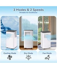 Xo 10,000 Btu Portable Ac with Remote, Led Display, 24-Hour Timer, Self-Evaporating Window Kit for Up to 560 Sq. Ft