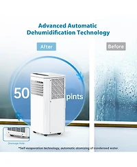 Xo 8,000 Btu Portable Ac, Quiet Cooling, Dehumidifier and Fan for Rooms Up to 350 Sq. Ft., Remote, Timer, Window Kit