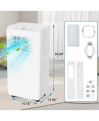 Xo 8,000 Btu Portable Ac, Remote, 24-Hour Timer and Quiet Operation for Bedrooms, Offices and Dorm Rooms, Window Kit